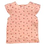 تی شرت آستین کوتاه نوزادی کیابی مدل گیلاس 34524 رنگ صورتی