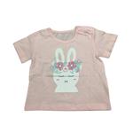 تی شرت آستین کوتاه نوزادی مدل دکمه دار خرگوش کد 016
