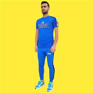 ست تیشرت و شلوار ورزشی مردانه مدل SUNPAL رنگ آبی