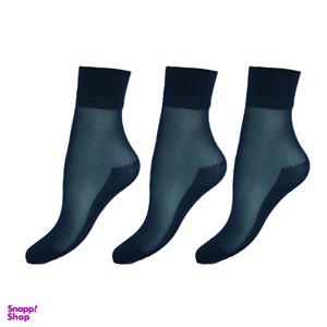 جوراب زنانه مدل کفه دار پارازین رنگ سورمه ای بسته 3 عددی