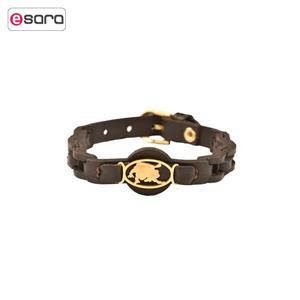 دستبند چرمی کهن چرم طرح تولد مرداد مدل BR112-15 Kohan Charm Mordad BR112-15 Leather Bracelet