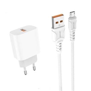 شارژر دیواری دنمن مدل DC03V به همراه کابل تبدیل MicroUSB