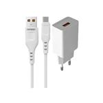 شارژر دیواری دنمن مدل DC01V به همراه کابل تبدیل MicroUSB