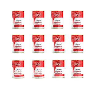 کنسرو گوجه فرنگی پوست کنده روژین- 380 گرم  بسته 12 عددی