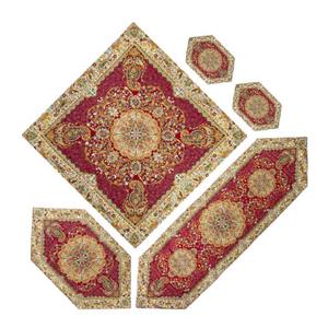 ست 5 تکه رومیزی ترمه نگین خاتم طرح افشار کد ZRSH