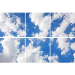 تایل سقفی آسمان مجازی مدل SK-425-2x3 سایز 60x60 مجموعه شش عددی