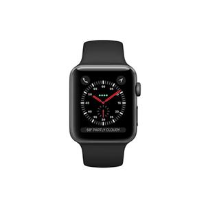 اپل واچ سری 3 سایز 38 مشکی Apple Watch Series 3 GPS 38mm Space Gray Aluminum Case with Black Sport Band