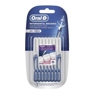 مسواک بین دندانی اورال-بی مدل Interdental بسته 20 عددی -