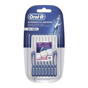مسواک بین دندانی اورال-بی مدل Interdental بسته 20 عددی -