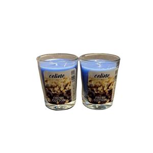 شمع معطر لیوانی سلین مدل Fresh cotton بسته دو عددی