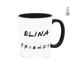 ماگ طرح اسم الینا مدل فرندز Friends