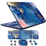 استیکر لپ تاپ راتیانا مدل marble19 مناسب برای لپ تاپ 15 تا 17 اینچ به همراه برچسب حروف فارسی کیبورد