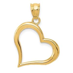 آویز گردنبند طلا 18 عیار زنانه قیراط طرح قلب کد GH4898 -
