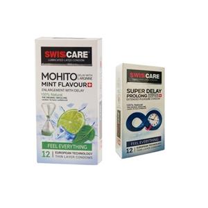 کاندوم سوئیس کر مدل Mohito SUPER DELAY مجموعه 2 عددی