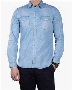 پیراهن مردانه آبی روشن جین   Vavin -40212 