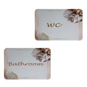 پادری طرح حمام و سرویس بهداشتی کد 8657 سایز 60x40 سانتی متر مجموعه دو عددی
