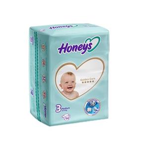 پوشک بچه هانیس Honeys سایز 3 بسته 38 عددی