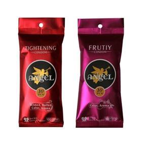 کاندوم انجل مدل Tightening بسته 10 عددی به همراه کاندوم انجل مدل Fruity بسته 10 عددی