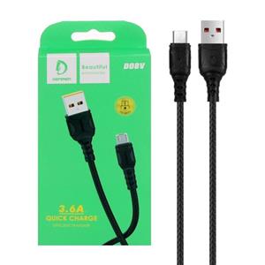 کابل تبدیل USB به MicroUSB دنمن مدل D80V طول 1 متر