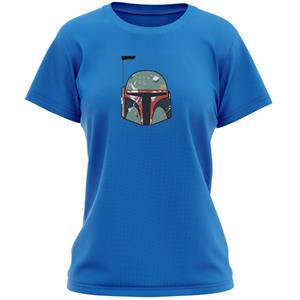 تی شرت استین کوتاه زنانه مدل boba fett star wars تمام پنبه ترک رنگ ابی 