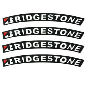 برچسب لاستیک خودرو بیلگین طرح بریجستون بسته 4 عددی