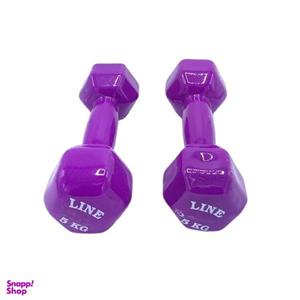 دمبل ایروبیک ایکس تریم مدل Fitness روکش‌ دار 5 کیلوگرمی بسته دو عددی