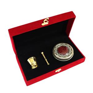 زعفران هدیه خاتم هاون دار بینا - 2 گرم
