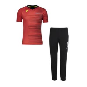 ست تی شرت و شلوار ورزشی مردانه مکرون مدل دنیل رنگ قرمز 