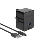 شارژر دیواری پاورولوجی مدل P36PDQCUKCBK به همراه کابل تبدیل USB-C