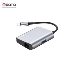 مبدل USB-C به USB 3.0/RJ45 باسئوس مدل BS-UC24 Baseus BS-UC24 USB-C to USB 3.0/RJ45