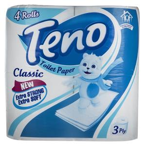 دستمال توالت تنو مدل Classic بسته 4 عددی Teno Classic Toilet Tissues 4pcs