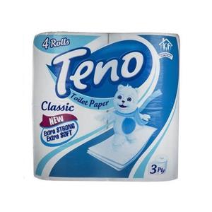 دستمال توالت تنو مدل Classic بسته 4 عددی Teno Classic Toilet Tissues 4pcs