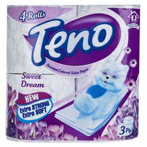 دستمال توالت تنو مدل Sweet Dream بسته 4 عددی Teno Sweet Dream Toilet Tissues 4pcs