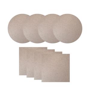 اسلایس چوبی مدل ام دی اف خام squ10 cir9 مجموعه 8 عددی