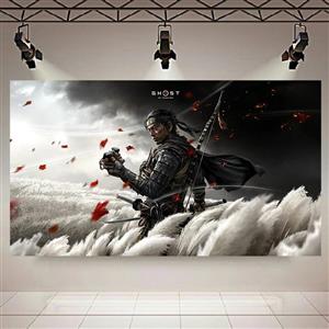 پوستر طرح سامورایی و Game مدل Ghost of Tsushima کد AR12940