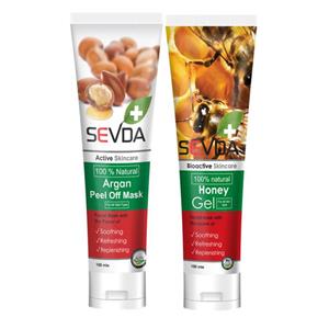 ماسک صورت سودا مدل عسل و آرگان حجم 100 میلی لیتر مجموعه 2 عددی