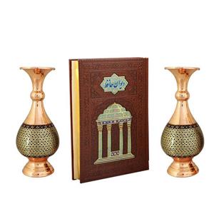 گلدان خاتم کاری مدل جعبه لپ تاپی کد 269 به همراه کتاب دیوان حافظ -