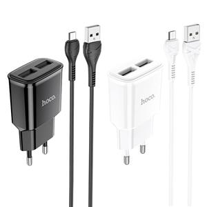 شارژر دیواری هوکو مدل C88A به همراه  کابل  MICROUSB