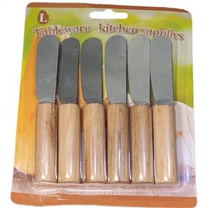 کارد صبحانه خوری مدل دسته چوبی بسته 6 عددی