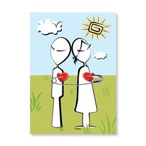 کارت پستال مدل دختر و پسر سنجاق کد 131338