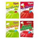 پودر ژله موهیتو و توت فرنگی و طالبی و انار شیبابا -200 گرم مجموعه 4 عددی