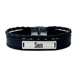 دستبند نقره مردانه ترمه 1 مدل سام کد 285 DCHN