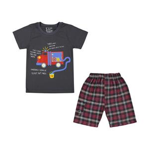 ست تی شرت و شلوارک پسرانه سون پون مدل 1391726-94 Seven Poon 1391726-94 T-Shirt And Shorts Set For Boys
