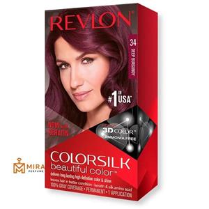 کیت رنگ مو رولون شماره 34 حجم 59 میلی لیتر رنگ شرابی تیره