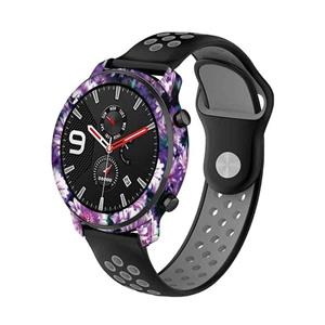 برچسب ماهوت طرح Purple Flower مناسب برای ساعت هوشمند شیائومی Amazfit GTR 47mm MAHOOT Cover Sticker for Xiaomi Smartwatch 