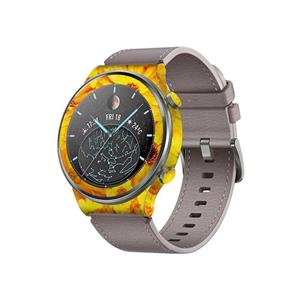 برچسب ماهوت طرح Yellow-Flower مناسب برای ساعت هوشمند هوآوی Watch GT 2 Pro