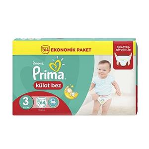 پوشک شورتی پریما سایز 3 64 عددی PRIMA 