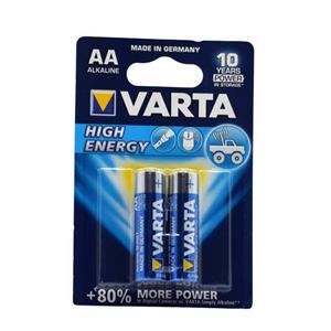 باتری قلمی وارتا مدل High Energy Alkaline LR6AA بسته 2 عددی Varta High Energy Alkaline LR6AA Battery - Pack of 2
