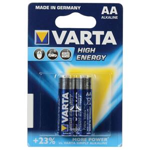 باتری قلمی وارتا مدل High Energy Alkaline LR6AA بسته 2 عددی Varta High Energy Alkaline LR6AA Battery - Pack of 2