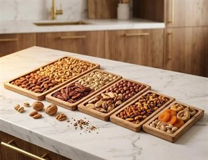 سینی سرو طرح چوبی مدل مستطیل